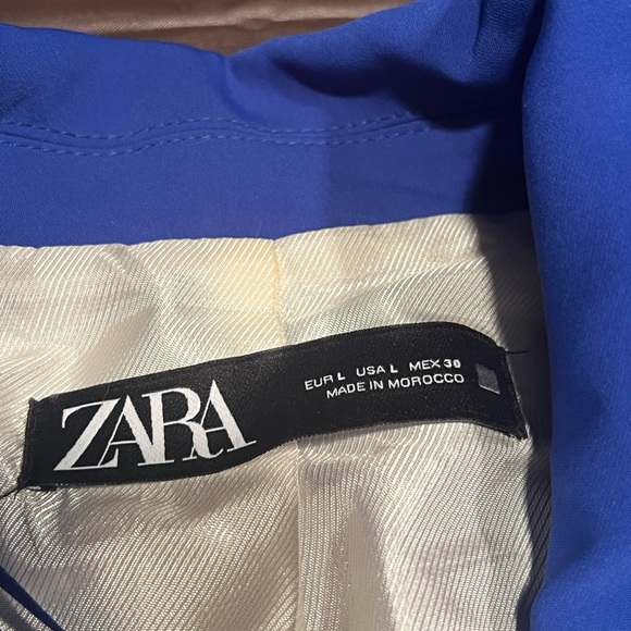 Zara Cobalt Blazer. Size L. - Picture 3 of 3